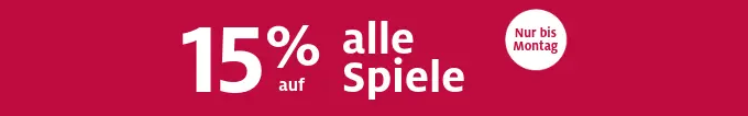 15% auf alle Spiele: Nur bis Montag